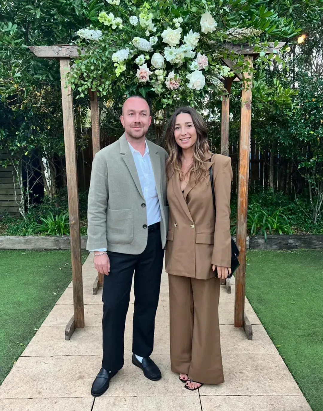 St. Agni Tailored Two-pIece Suit Brown Size 6/XS for rent on The Volte - main image