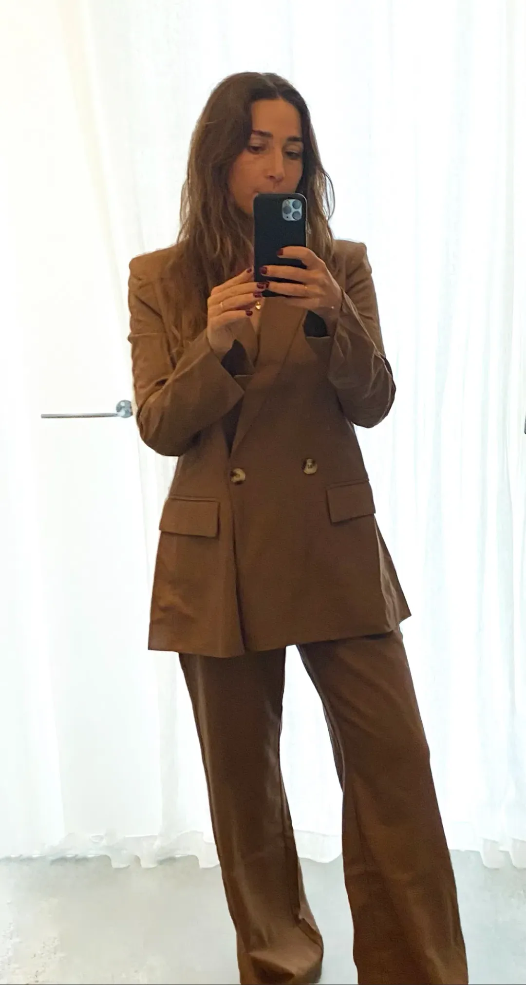 St. Agni Tailored Two-pIece Suit Brown Size 6/XS for rent on The Volte - main image