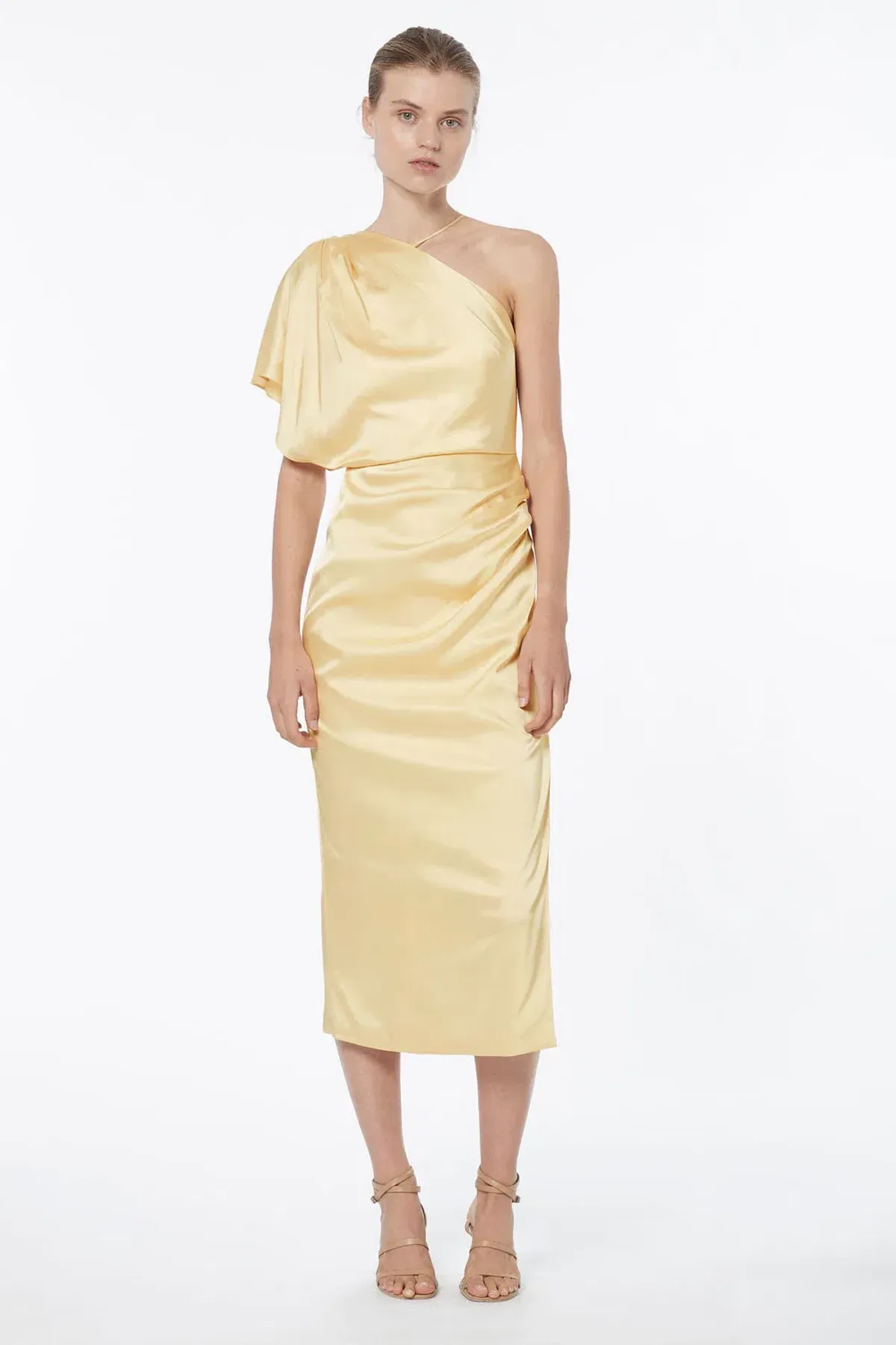 Manning Cartell Miami Heat Asymmetric Dress Yellow Size 8 - Image 1