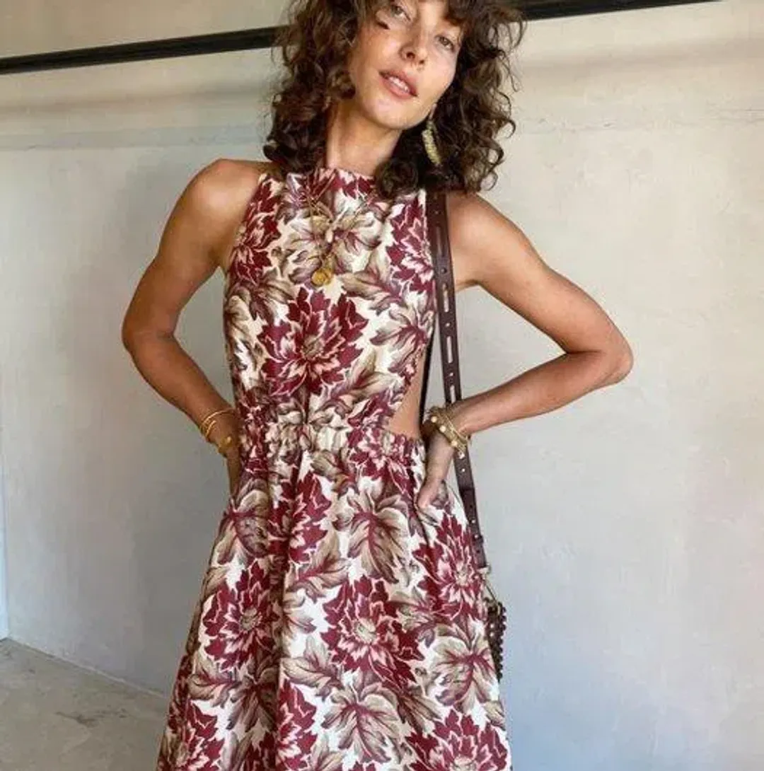 Sir the Label Valetta Silk Dress Print Size 1 for rent on The Volte - main image