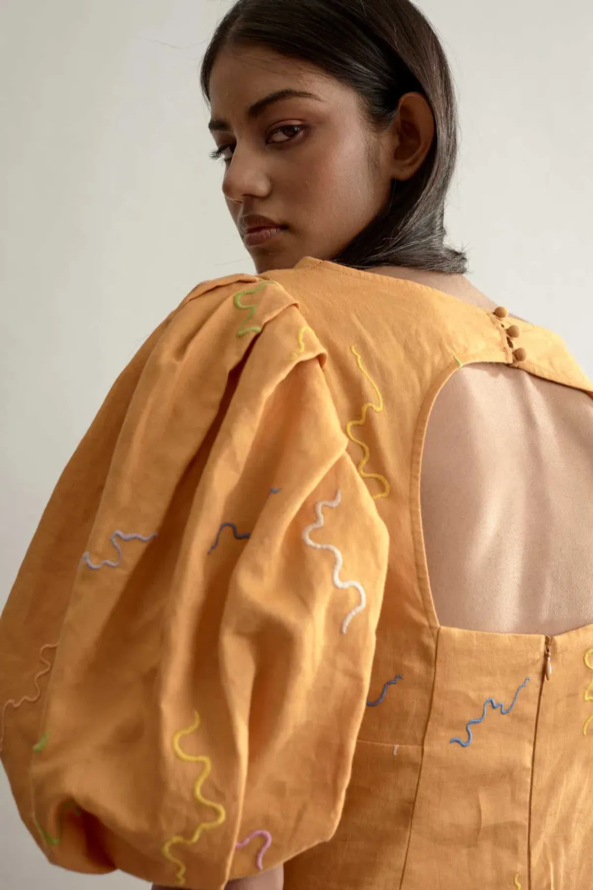 Alemais Sundance Midi Dress Yellow Print Size 6 - Image 5