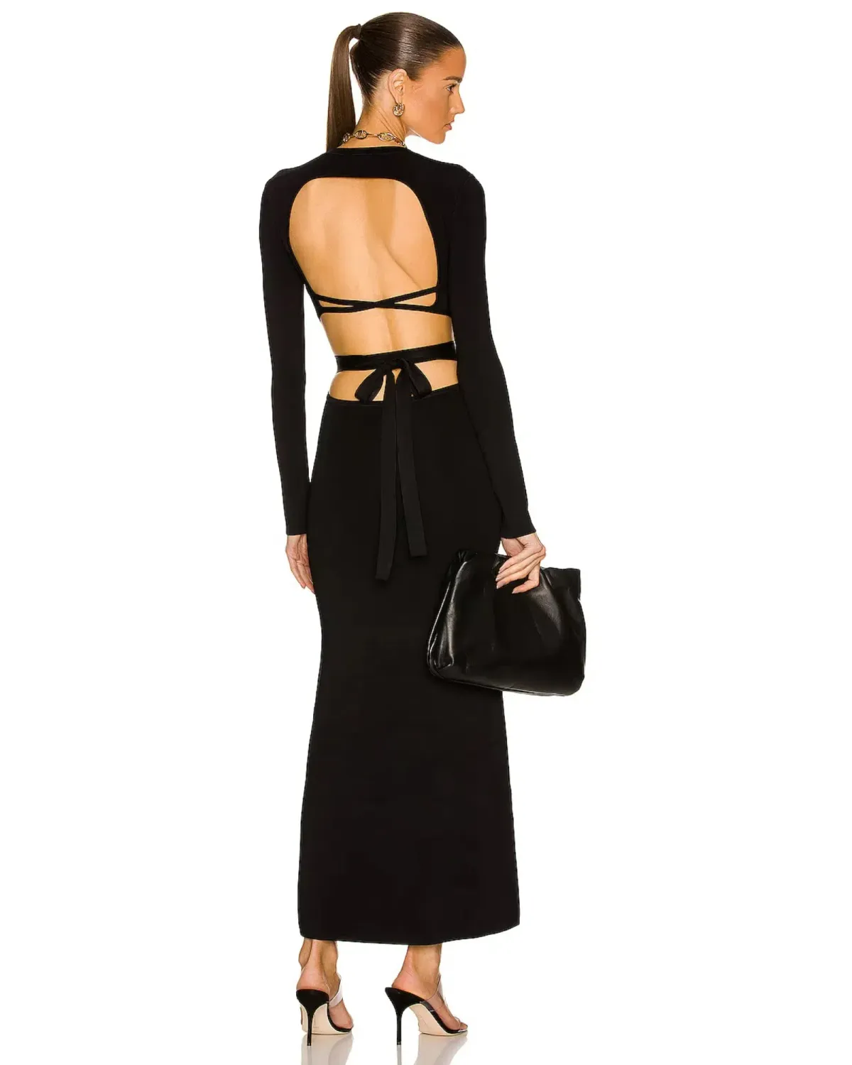 Sir the Label George Open Back Dress Black Size 0 / AU 6 - Image 3