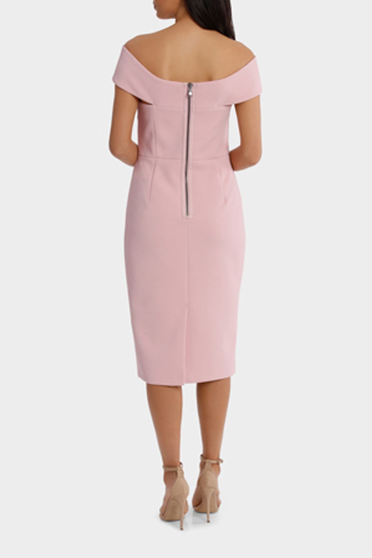 Wayne Cooper Cross Front Dress Rose Pink Size 16 - Image 3