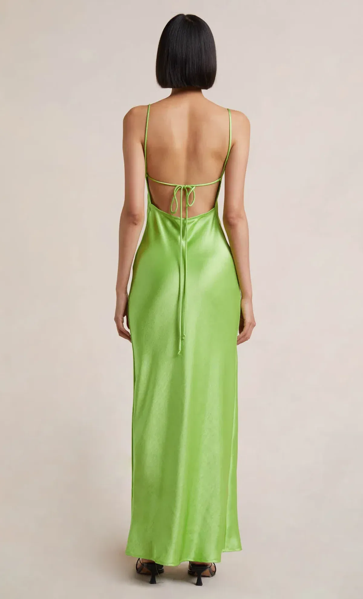 Bec & Bridge The Dreamer Tie Back Maxi Dress Lime Green Size 10  - Image 3