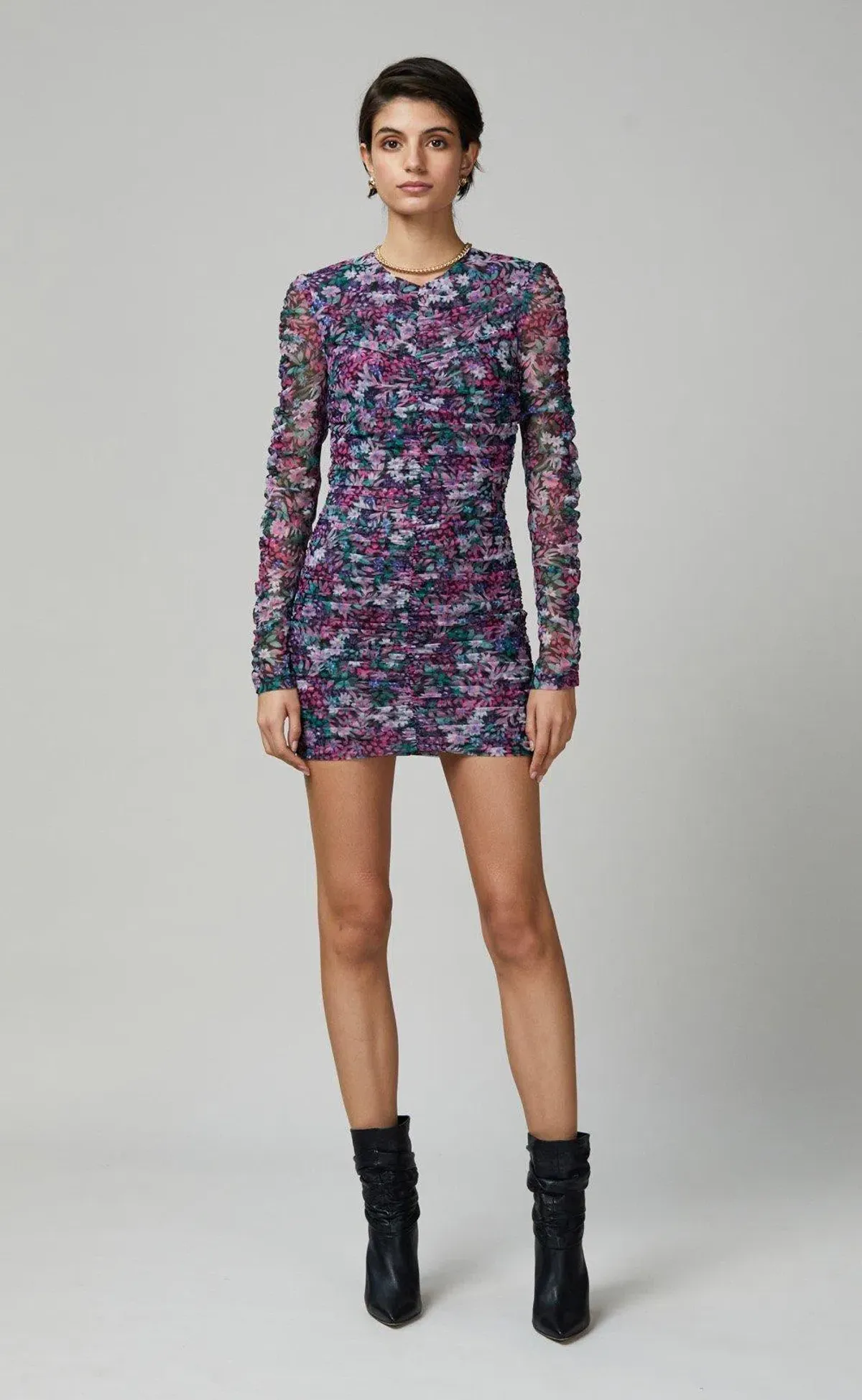 Bec & Bridge Anais Mesh Mini Dress Print Size 8 - Image 1