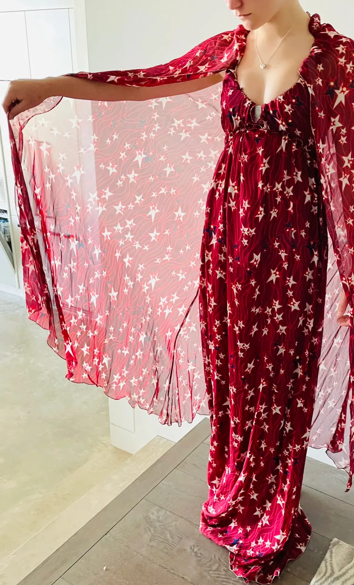 Tommy Hilfiger Star Maxi Dress Red Size 6 - Image 2