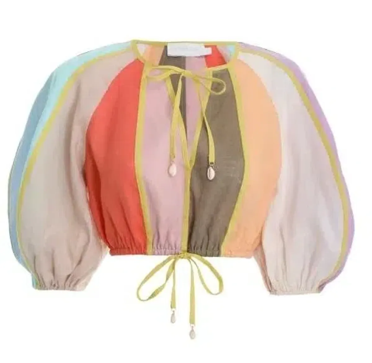 Zimmermann Lola Panelled Crop Top and Skirt Set Spliced Size 8 - Image 6