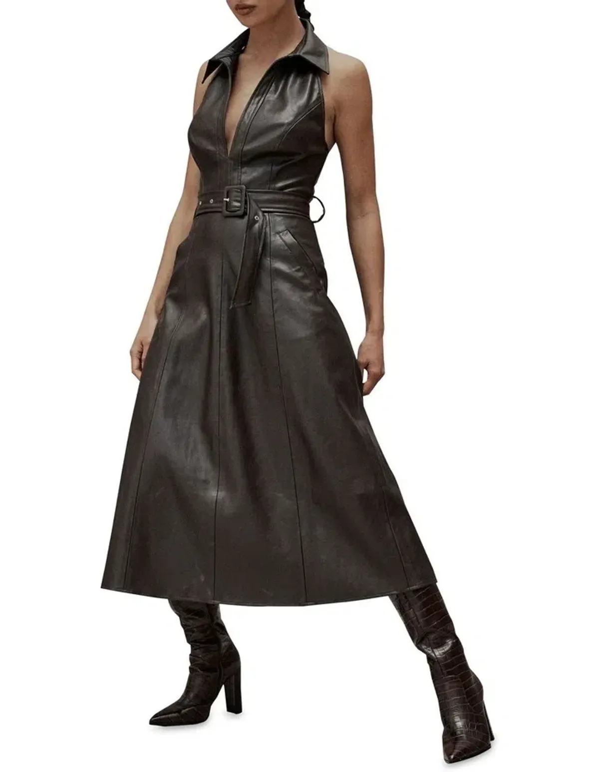 Mossman Opulence Maxi Dress Chocolate Size 14  - Image 2