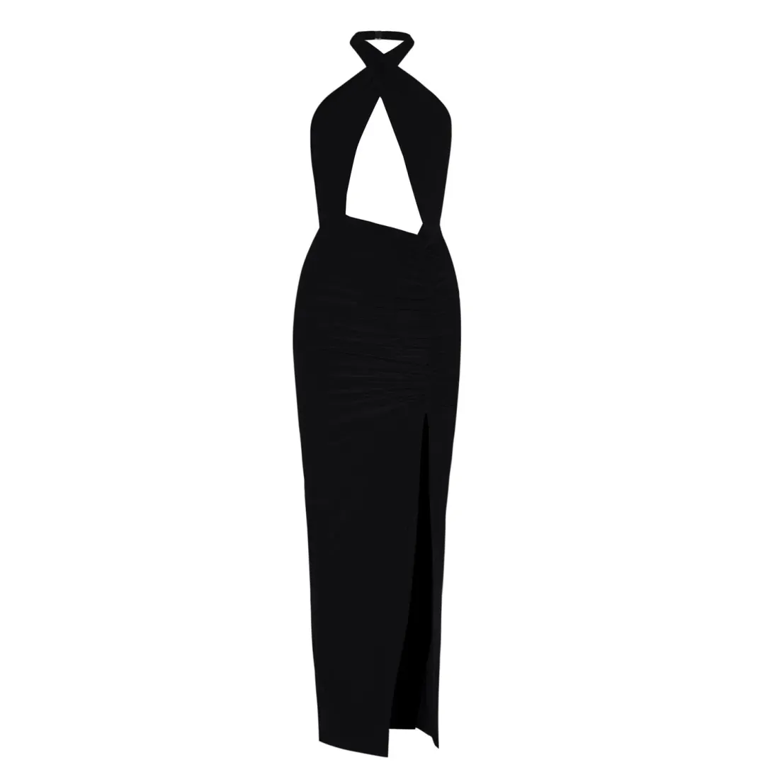 Natalie Rolt Sasha Gown Black Size 6 for rent on The Volte - main image