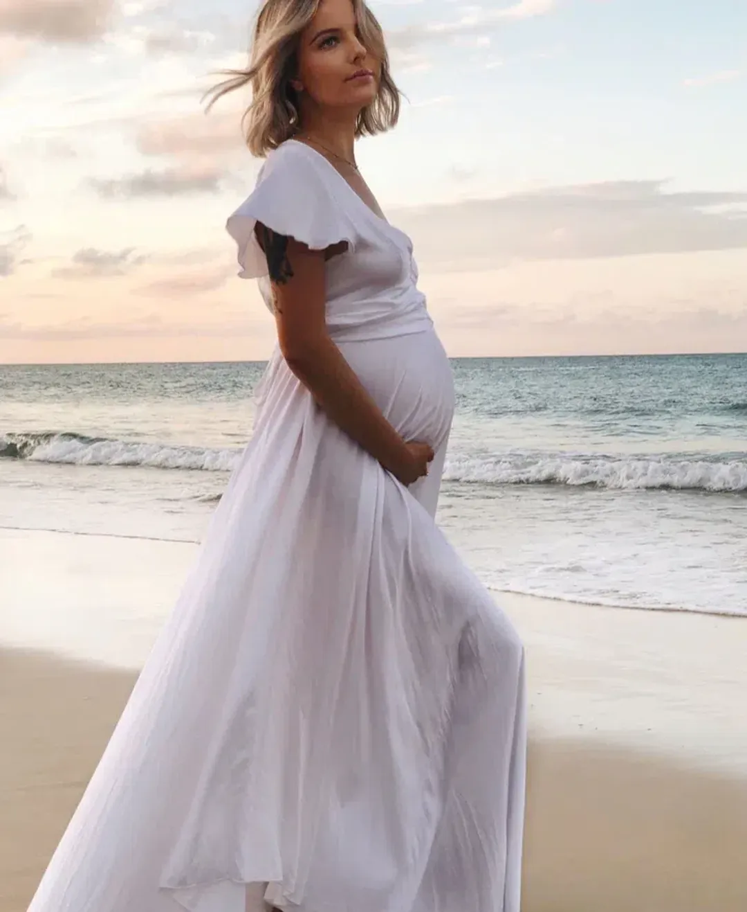 Coven & Co Halo Gown White Size S/AU 10 for rent on The Volte - main image