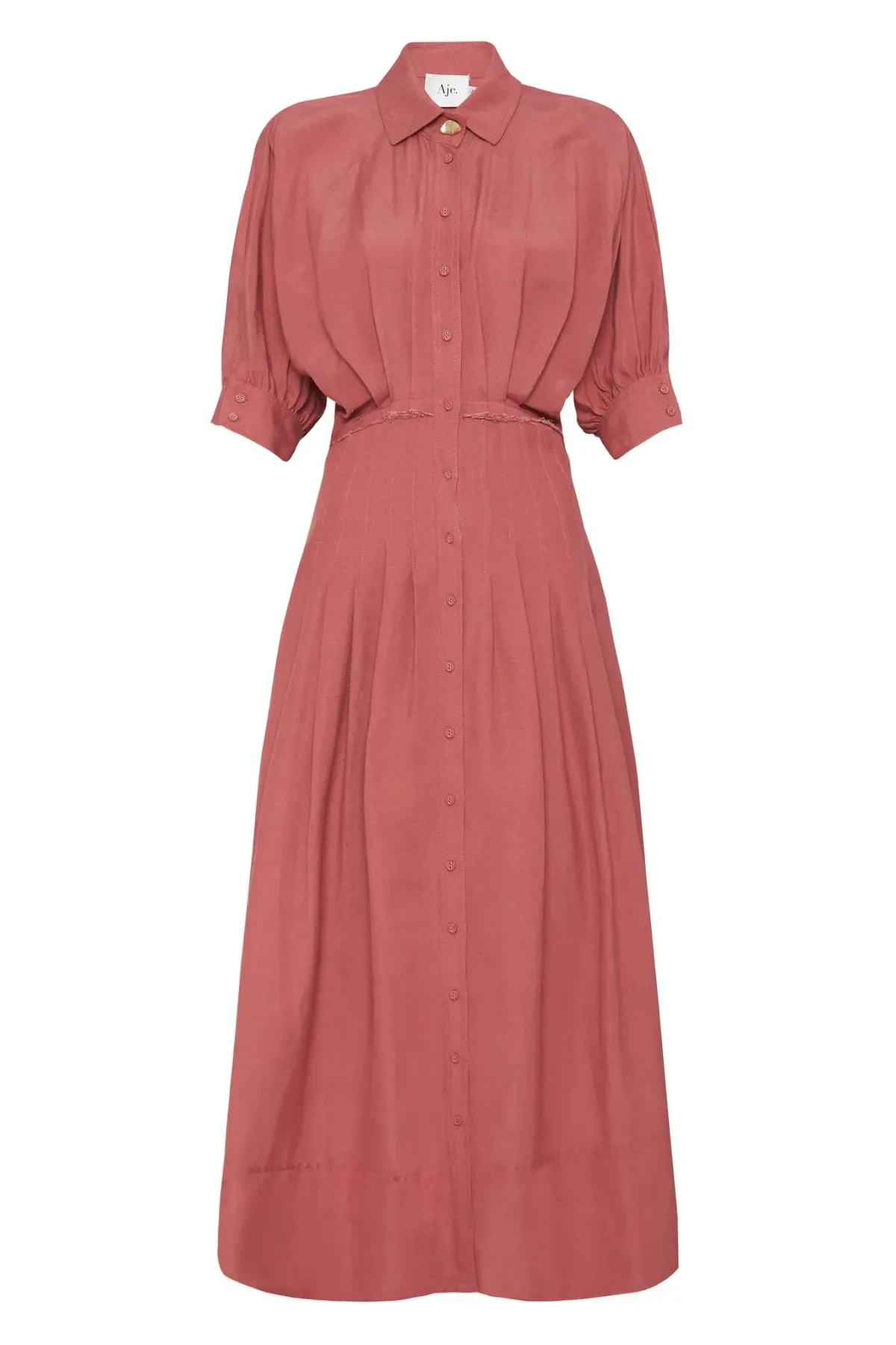 Aje Nova Shirt Midi Dress Dusty Rose Size 8 - Image 4
