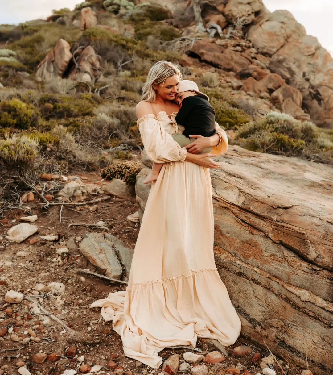 We Are Reclamation There Is Nothing Quite Like You Two Piece Maternity Gown Dark Ivory One Size  for rent on The Volte - main image