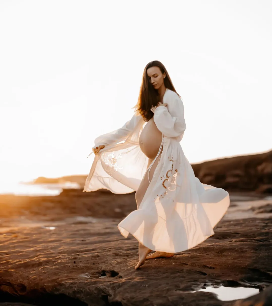 Chasing Unicorns Entering The Dreamland Kimono Dress Cream Size L for rent on The Volte - main image