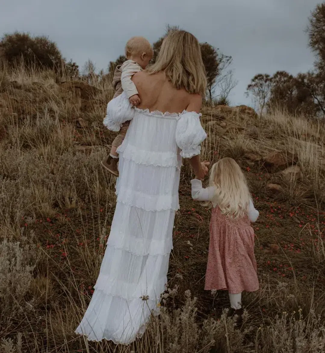 Rooh Collective Esha II Maxi Dress White Size L/AU 10 for rent on The Volte - main image