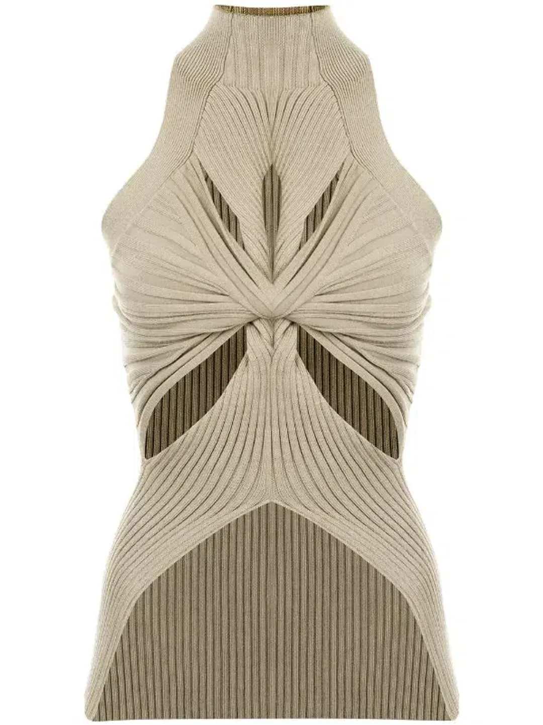 Dion Lee Muscular Twist Tank Stone Grey Size 6 for rent on The Volte - main image