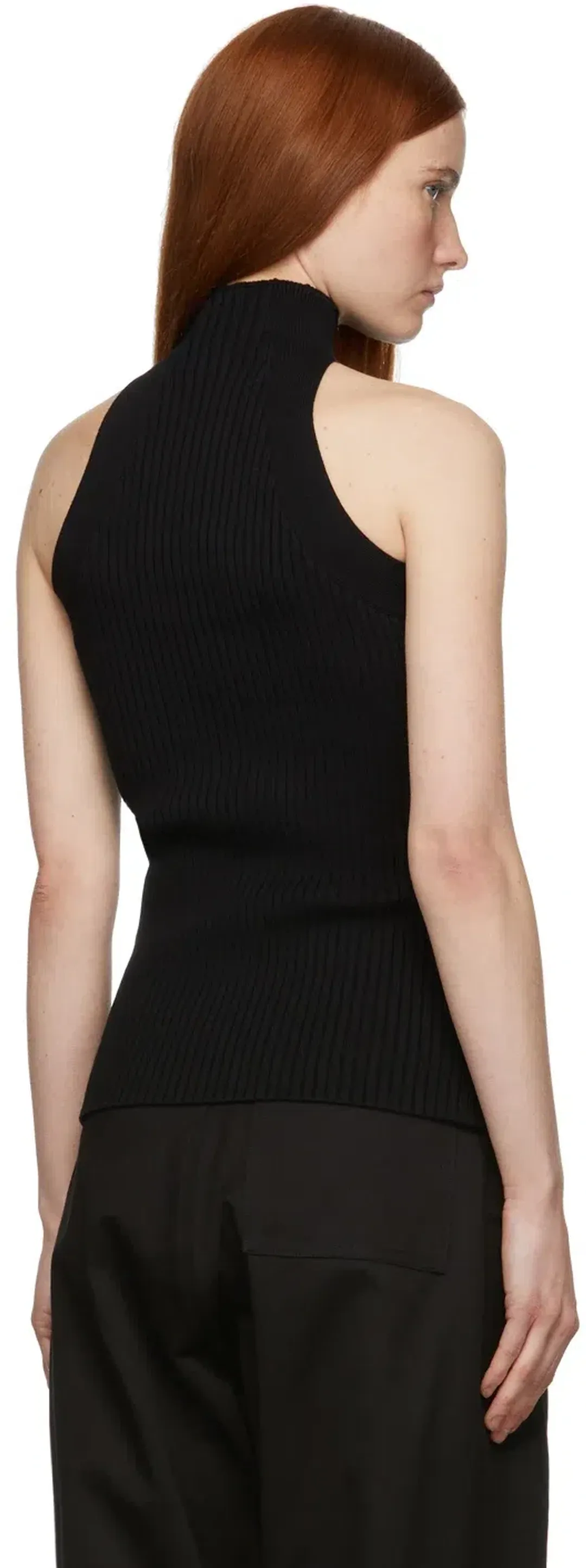 Dion Lee Muscular Twist Tank Black Size 6 for rent on The Volte - main image