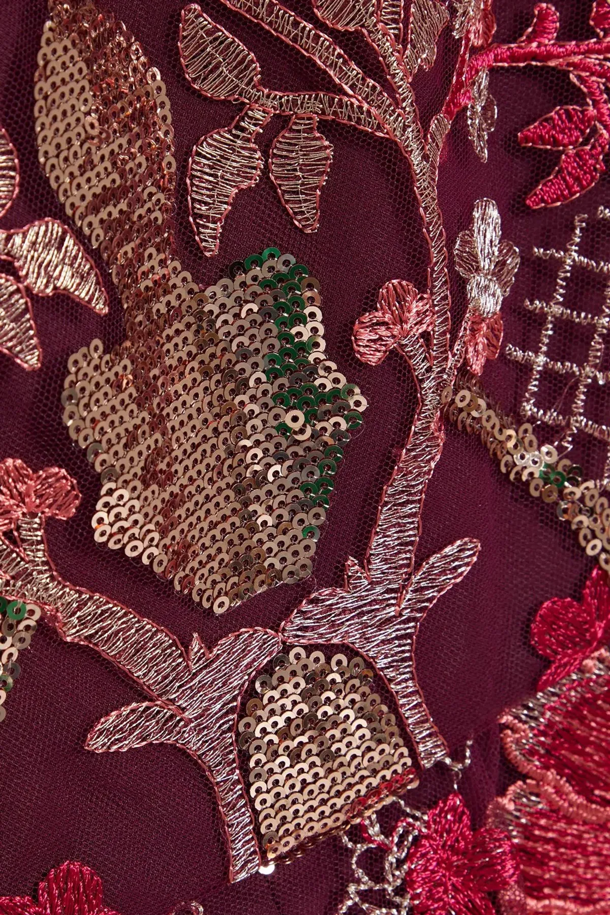 Marchesa Notte Embellished Tulle Gown Red Size 8 - Image 4