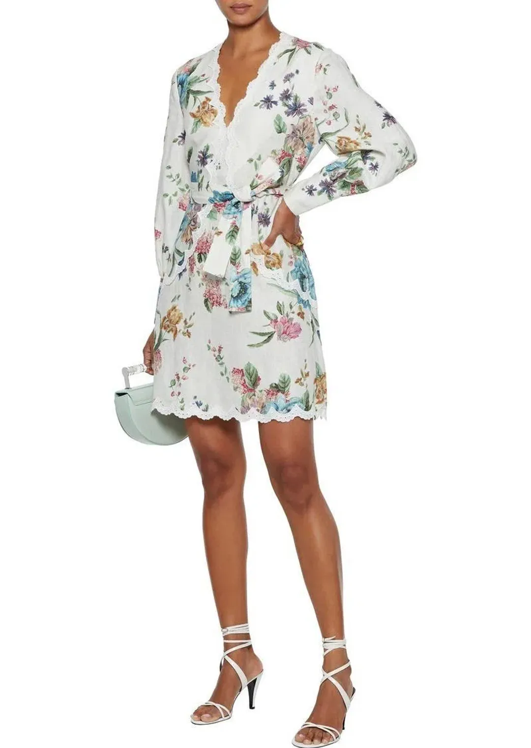 Zimmerman Ninety Six Scallop Dress Print Size 0 for rent on The Volte - main image