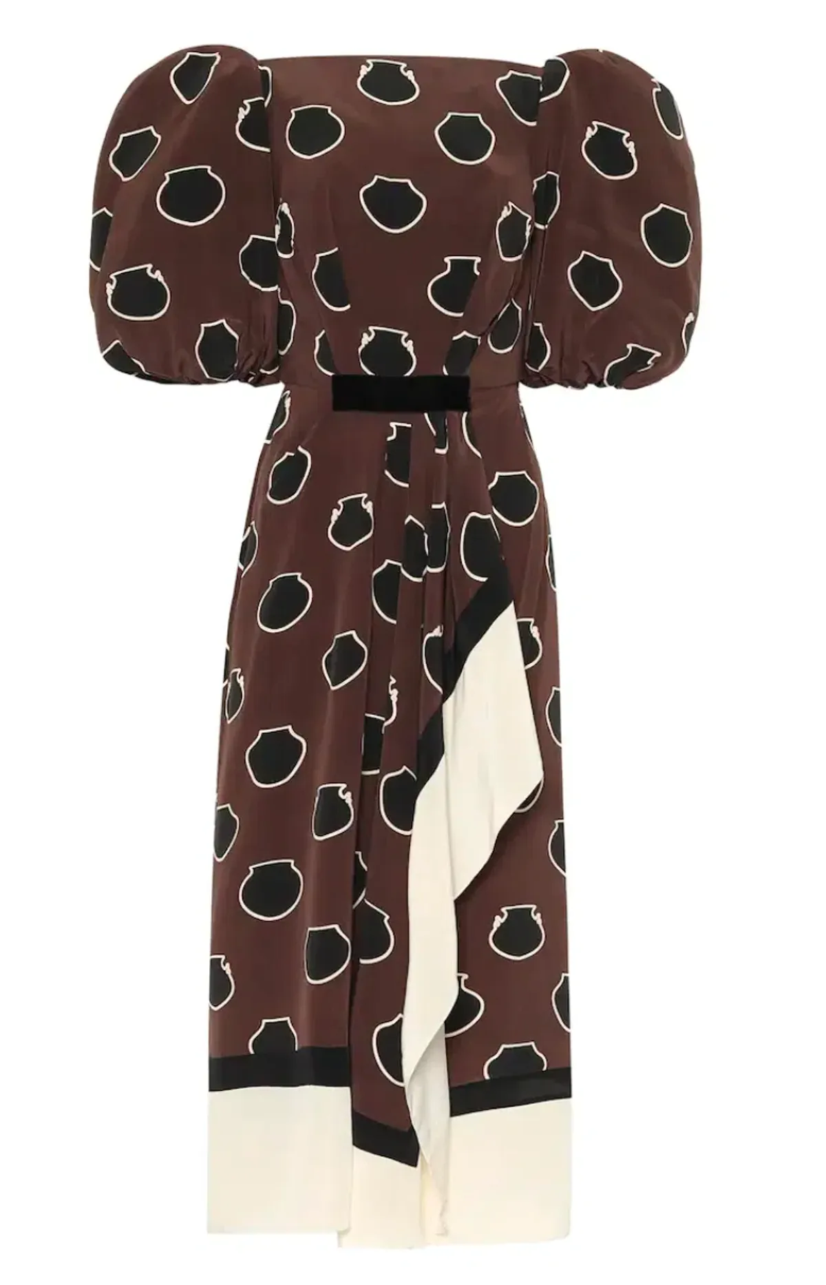 Johanna Ortiz Unexpected Territory Puff-Sleeve Silk Dress Size 2 - Image 4