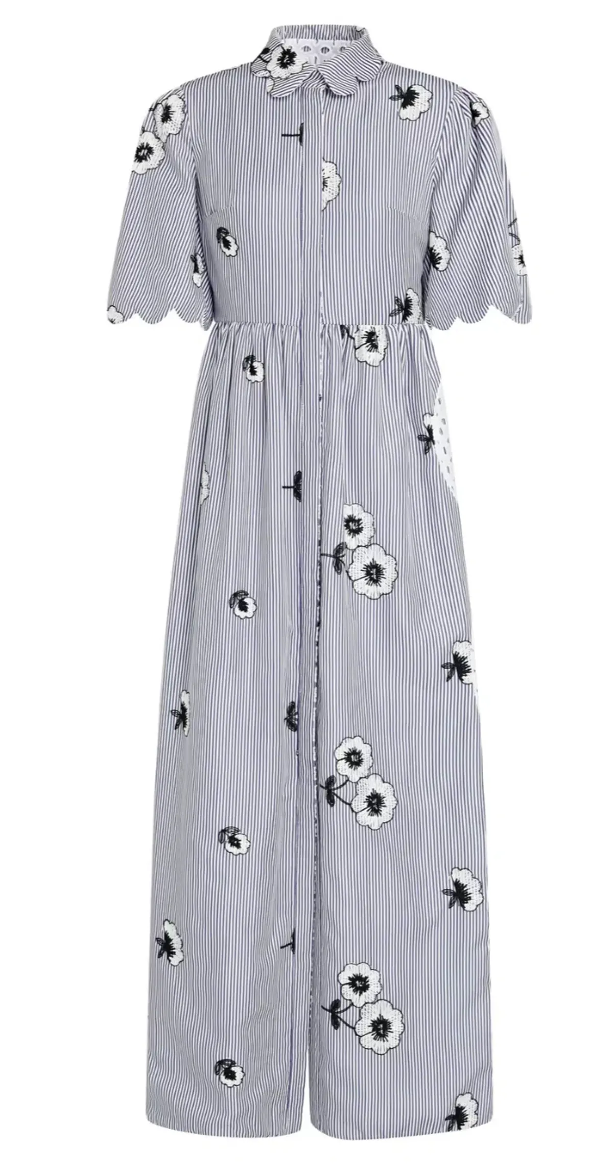 Huishan Zhang Reversible Broderie Anglaise Dress Print White Size AU 6 - Image 4