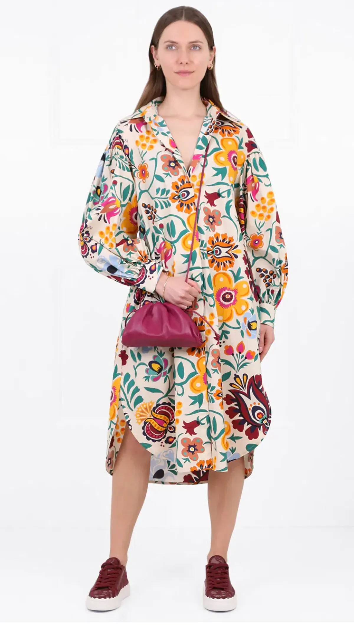 La Double J Big Shirt Dress Selva Bianco in Popeline Cotton Size AU 6 - Image 1