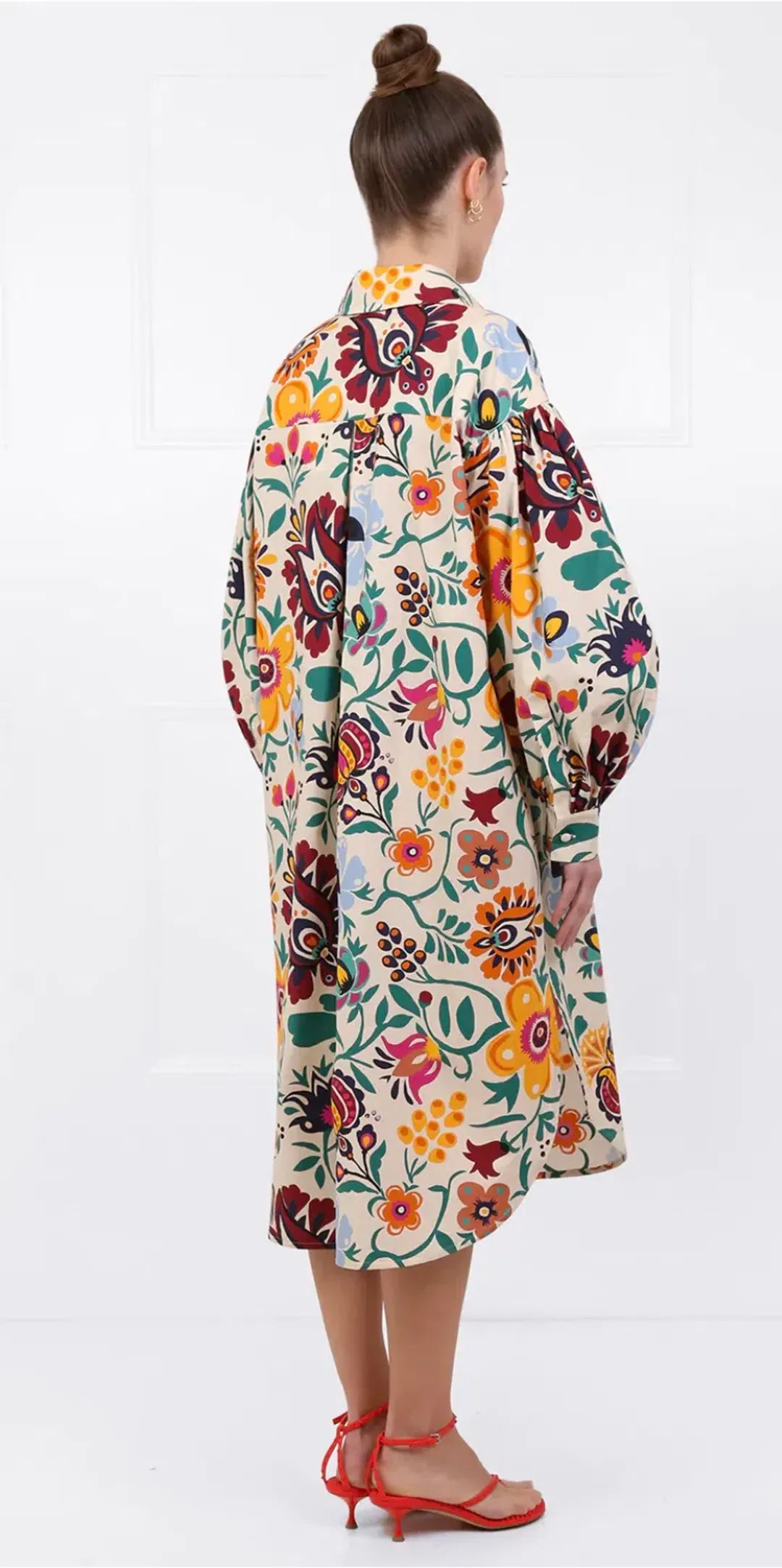 La Double J Big Shirt Dress Selva Bianco in Popeline Cotton Size AU 6 for rent on The Volte - main image