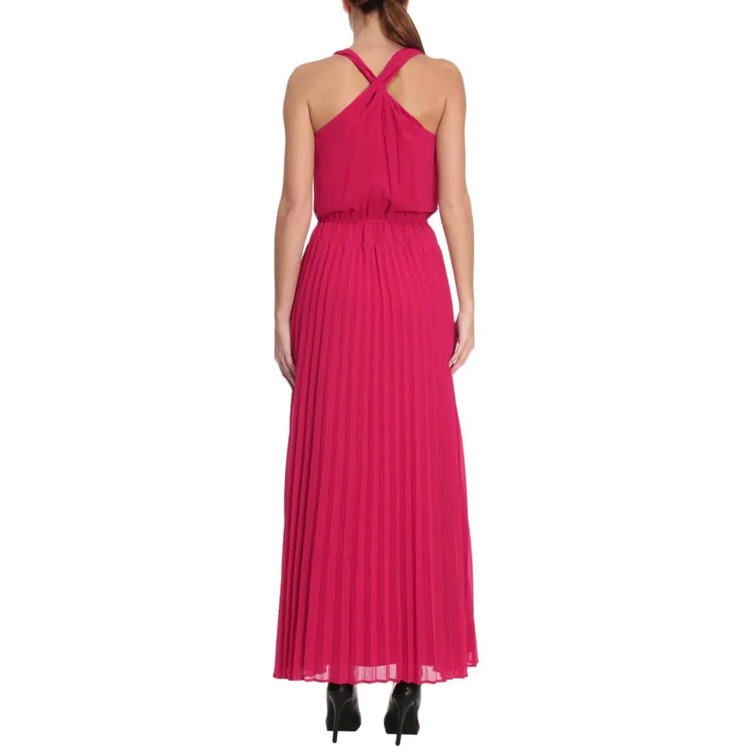 Patrizia Pepe Pleated Dress Fuchsia Size 40 for rent on The Volte - main image