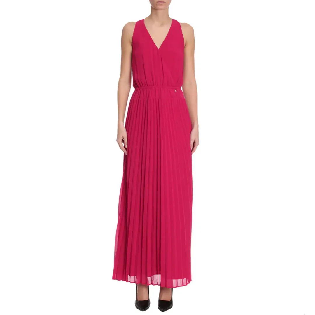 Patrizia Pepe Pleated Dress Fuchsia Size 40 for rent on The Volte - main image