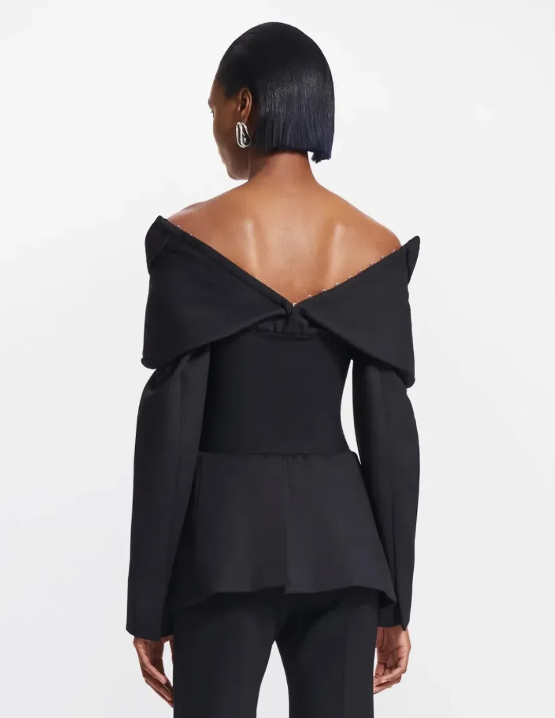 Dion Lee Hook Eye Tube Blazer Black Size 6 for rent on The Volte - main image