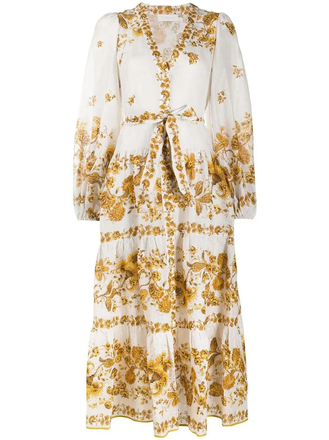 Zimmermann Floral Tiered Amelie Dress Print Size 3 for rent on The Volte - main image