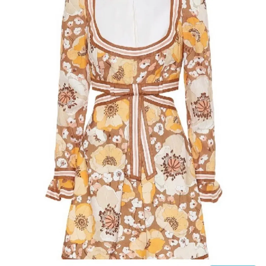 Zimmermann Super Eight Mini Dress Print Size 0 for rent on The Volte - main image