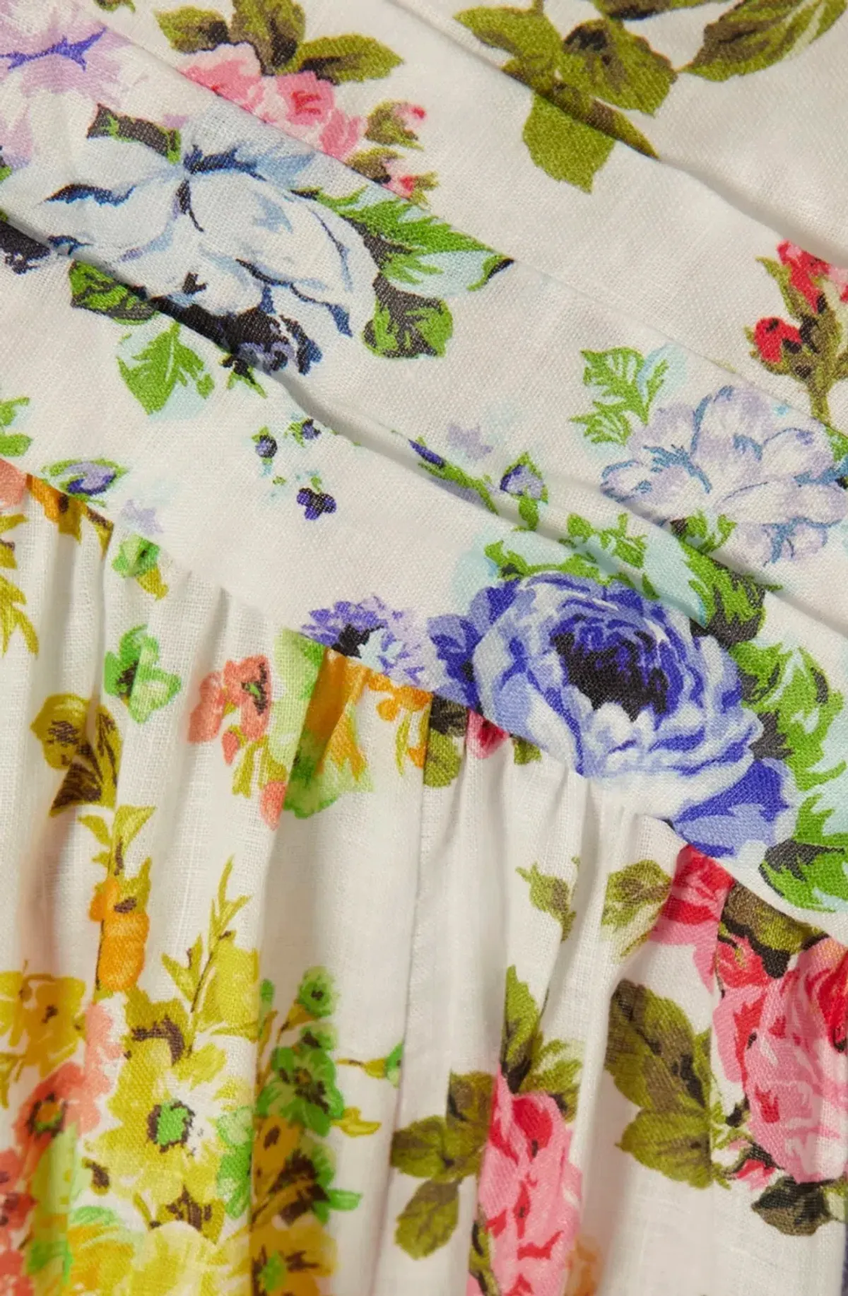 Zimmermann Asymmetric Open Back Floral Midi Dress Print Size 4 (16) - Image 4