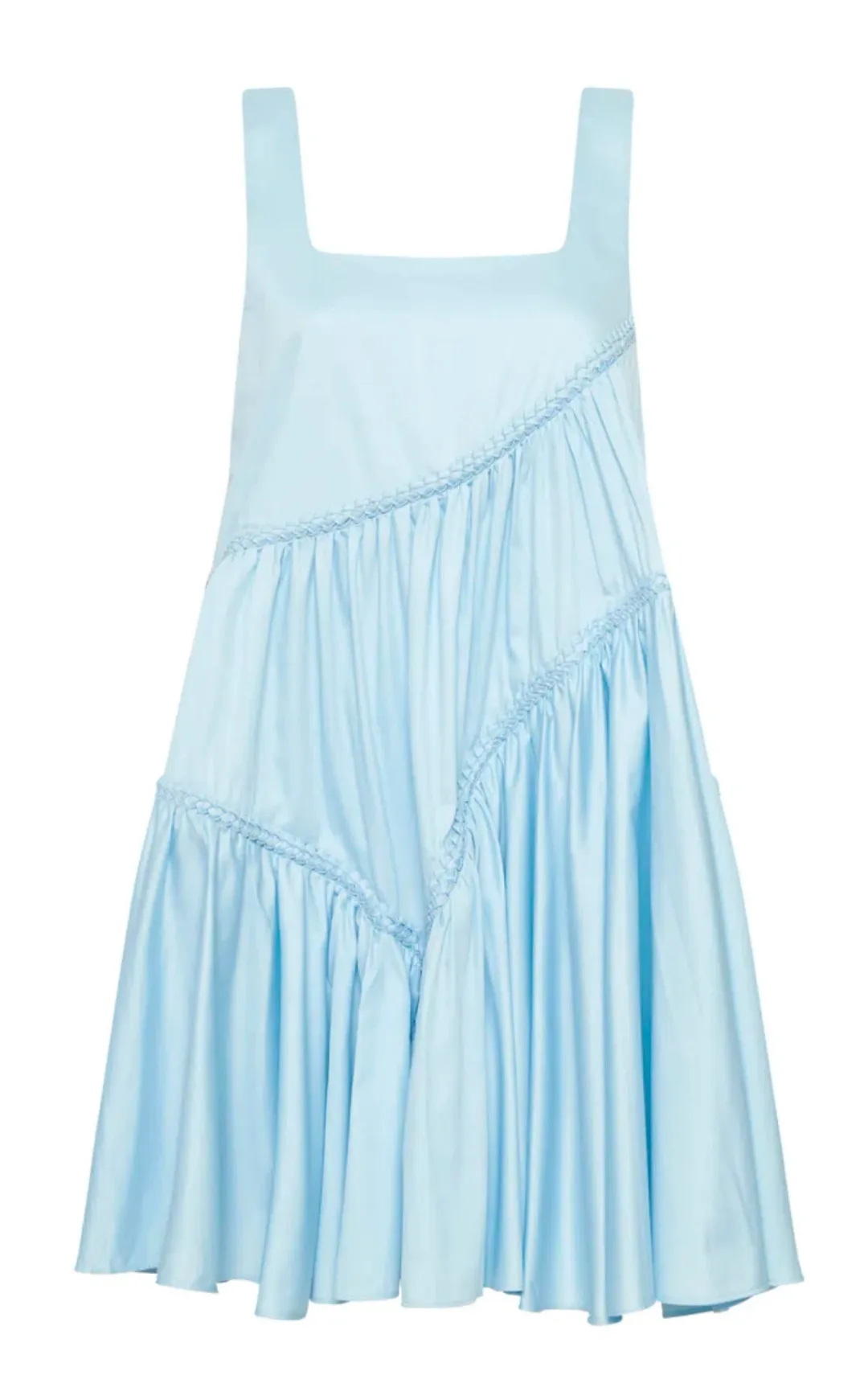 Aje Casabianca Sleeveless Braided Dress Ice Blue Size 14  for rent on The Volte - main image