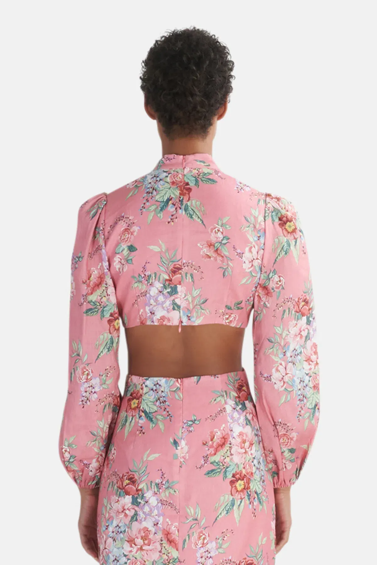 Zimmermann Bellitude Bow Front Mini Dress Watermelon Floral Print Size 1 / AU 10 - Image 4