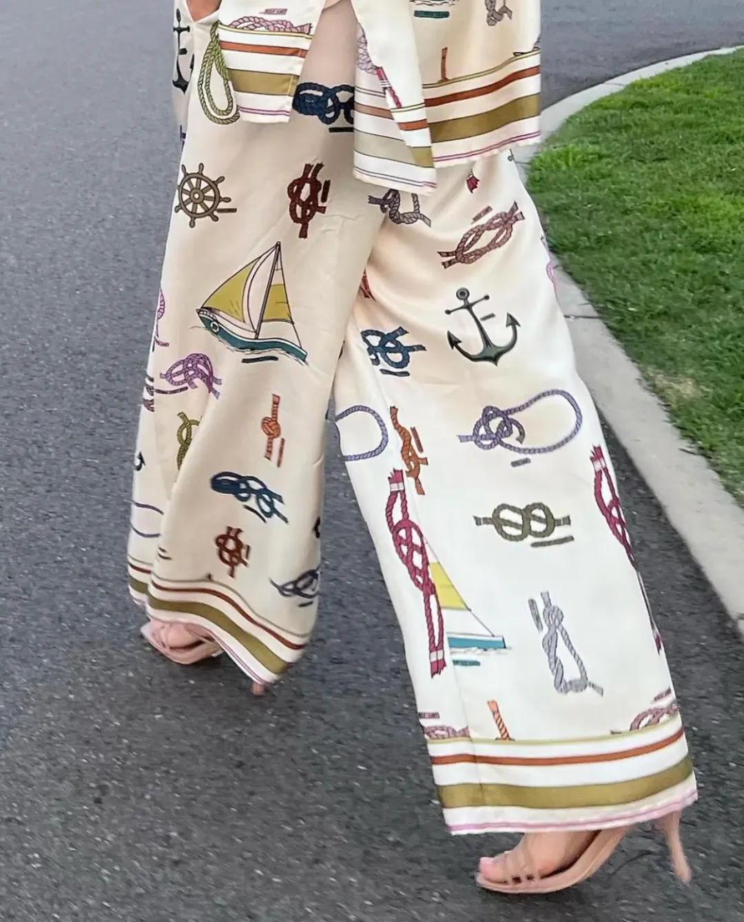 Alemais Ships Ahoy Man Shirt and Pants Set Print Size 14 for rent on The Volte - main image