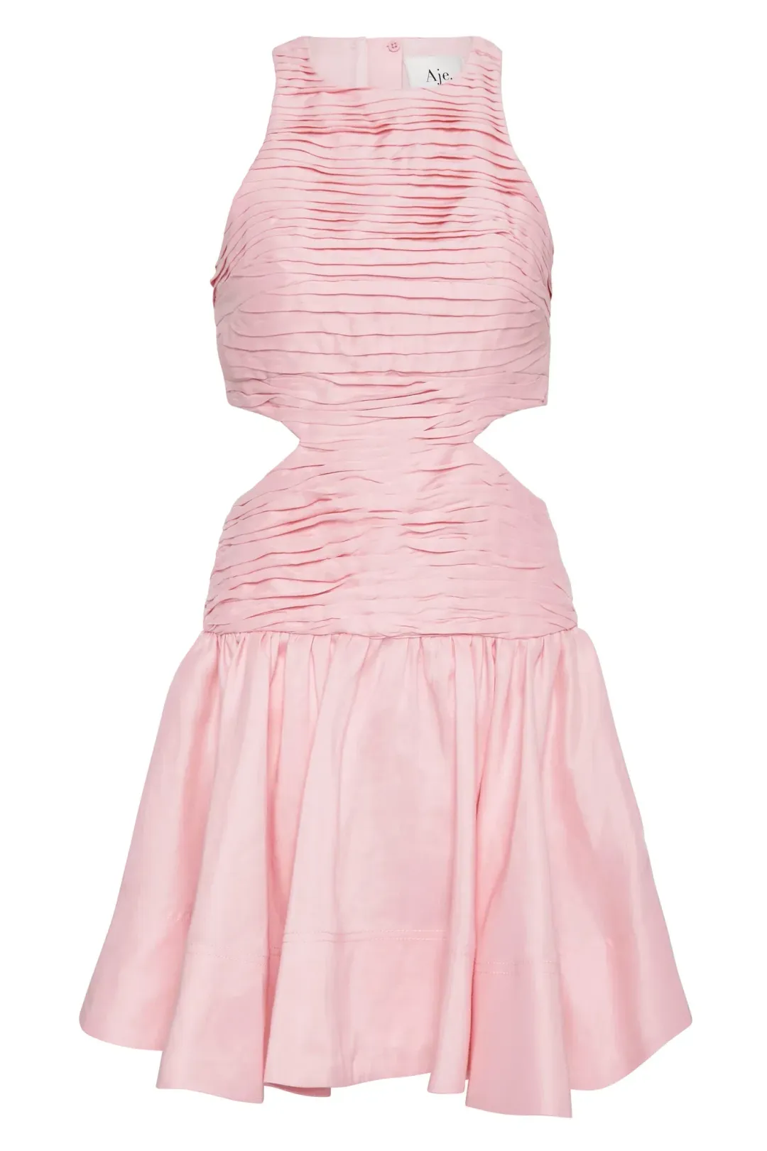 Aje Introspect Cut Out Mini Dress Pink Size 8 for rent on The Volte - main image