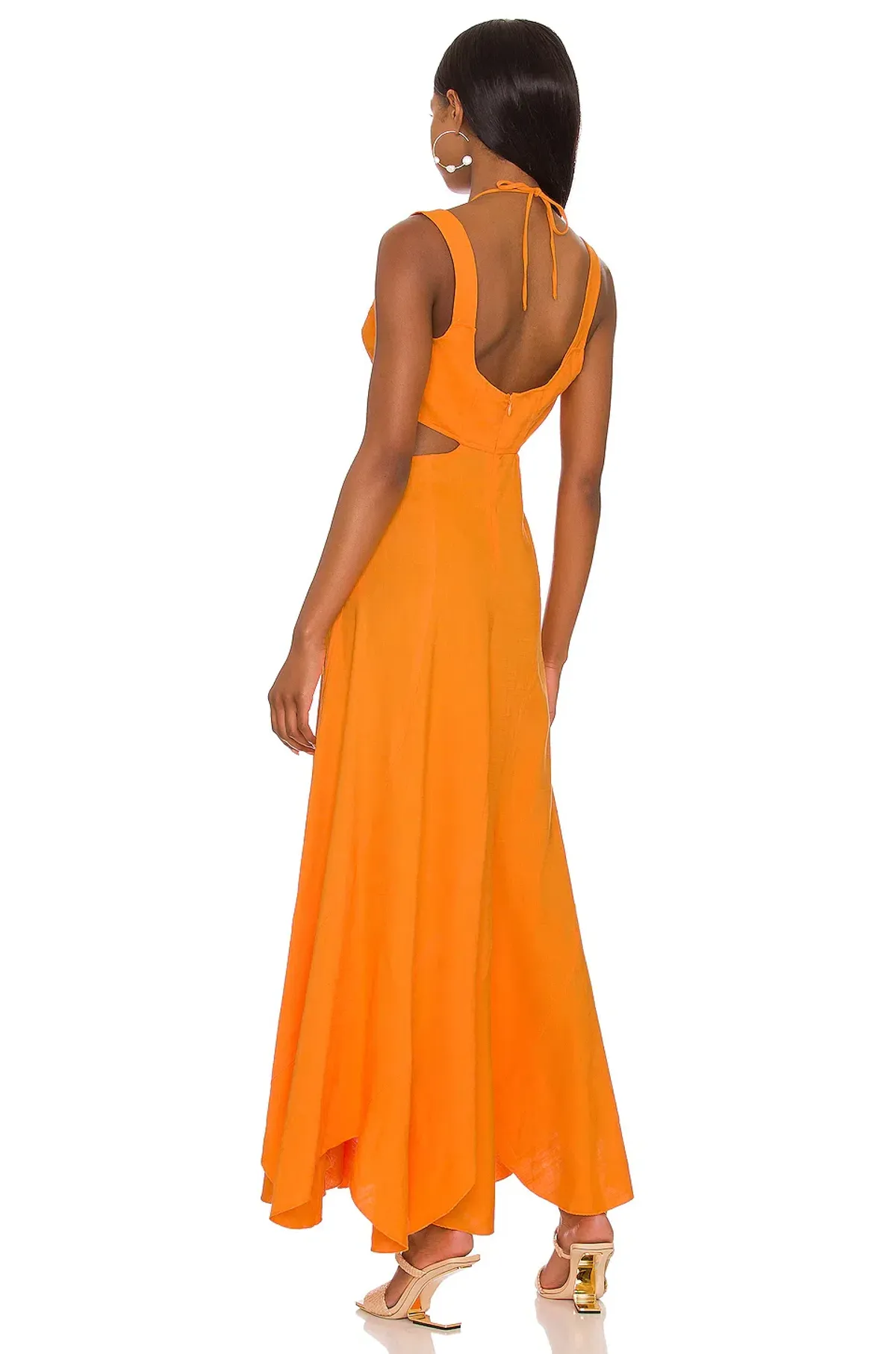 Cult Gaia Eileen Dress Apricot Orange Size XS - Image 3