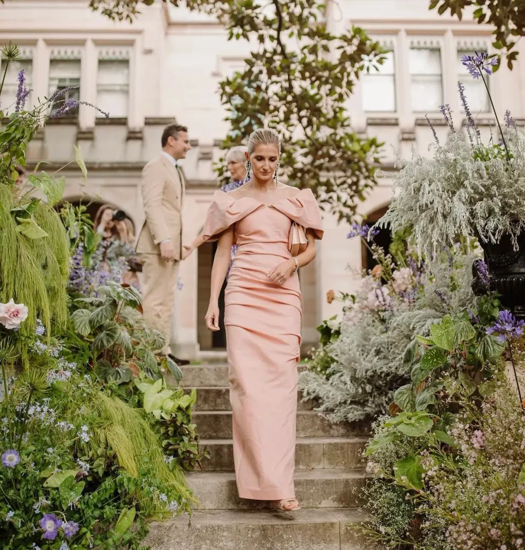 Rachel Gilbert Frey Gown Peach Size 2 / AU 10 for rent on The Volte - main image