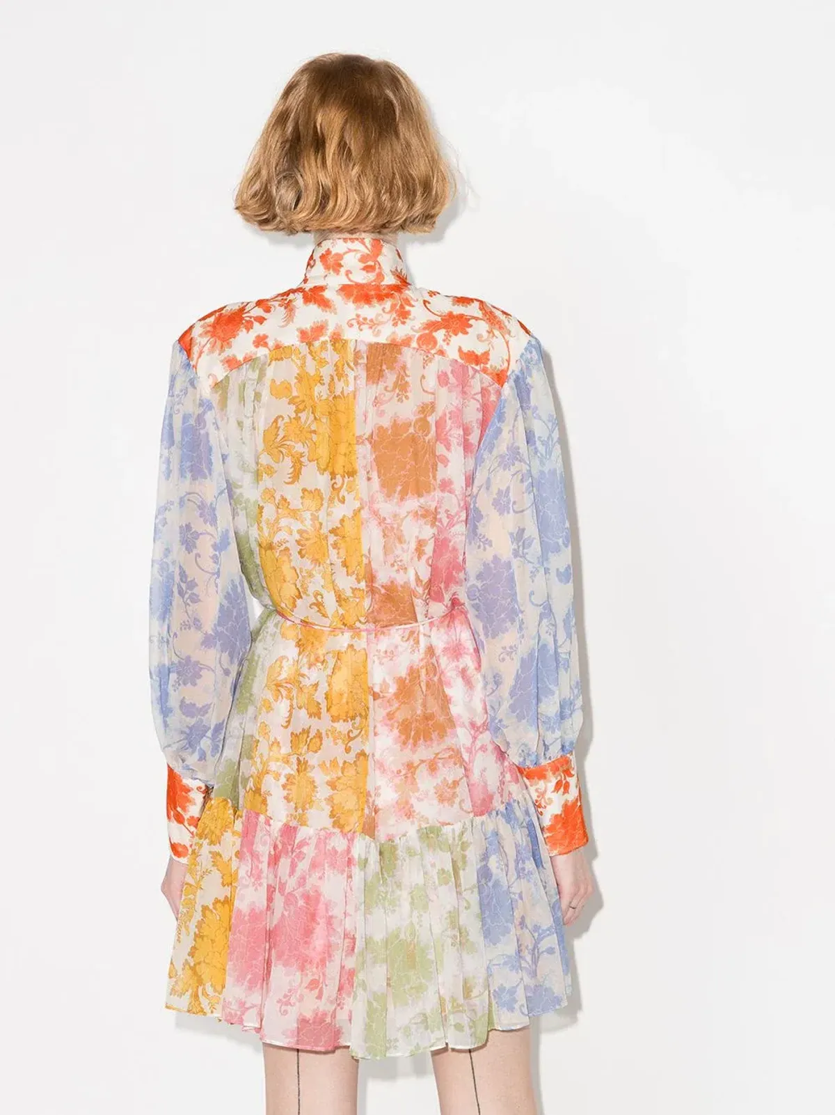 Zimmermann Postcard Lantern Mini Dress Print Size 2 - Image 3