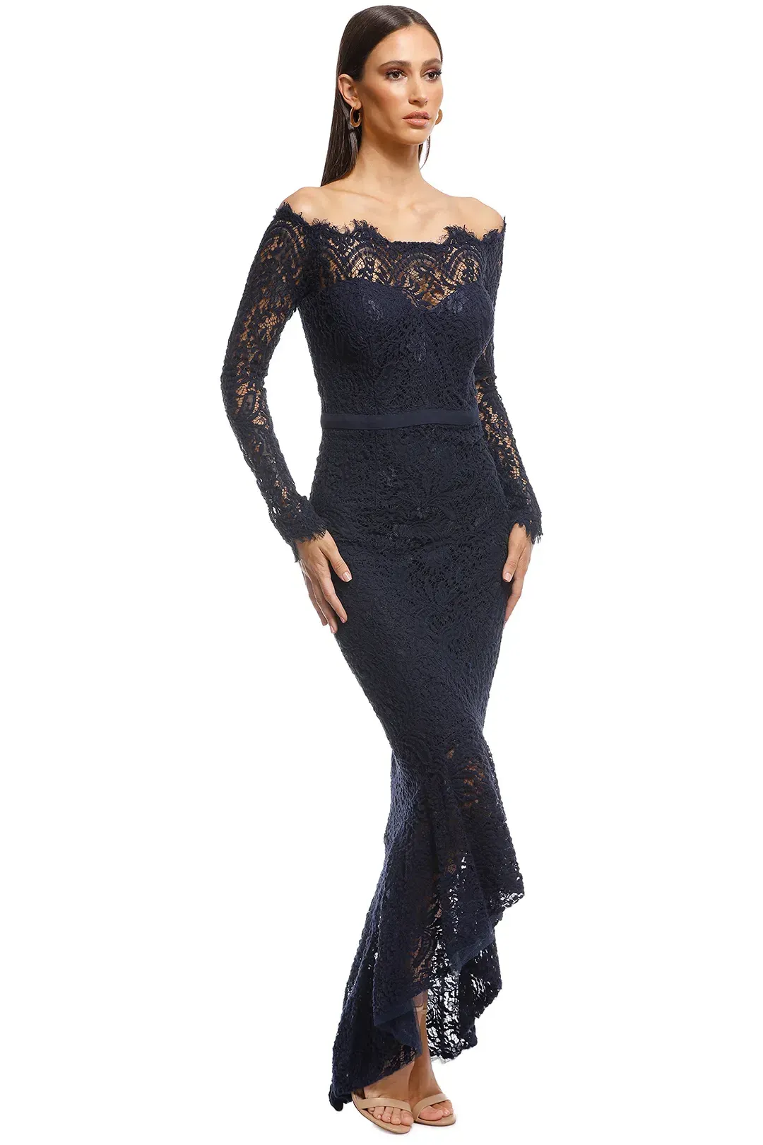 Elle Zeitoune Marchesa Navy Size 6  for rent on The Volte - main image