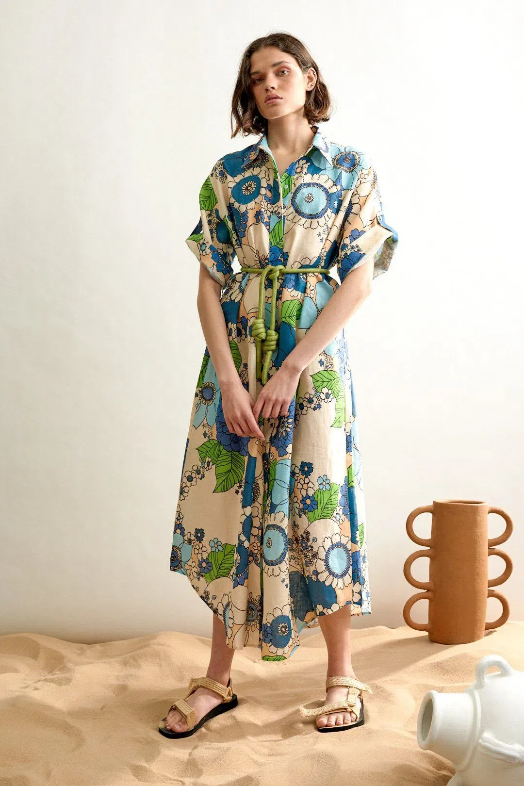 Alemais Farrah Shirt Dress Print Size 10 for rent on The Volte - main image