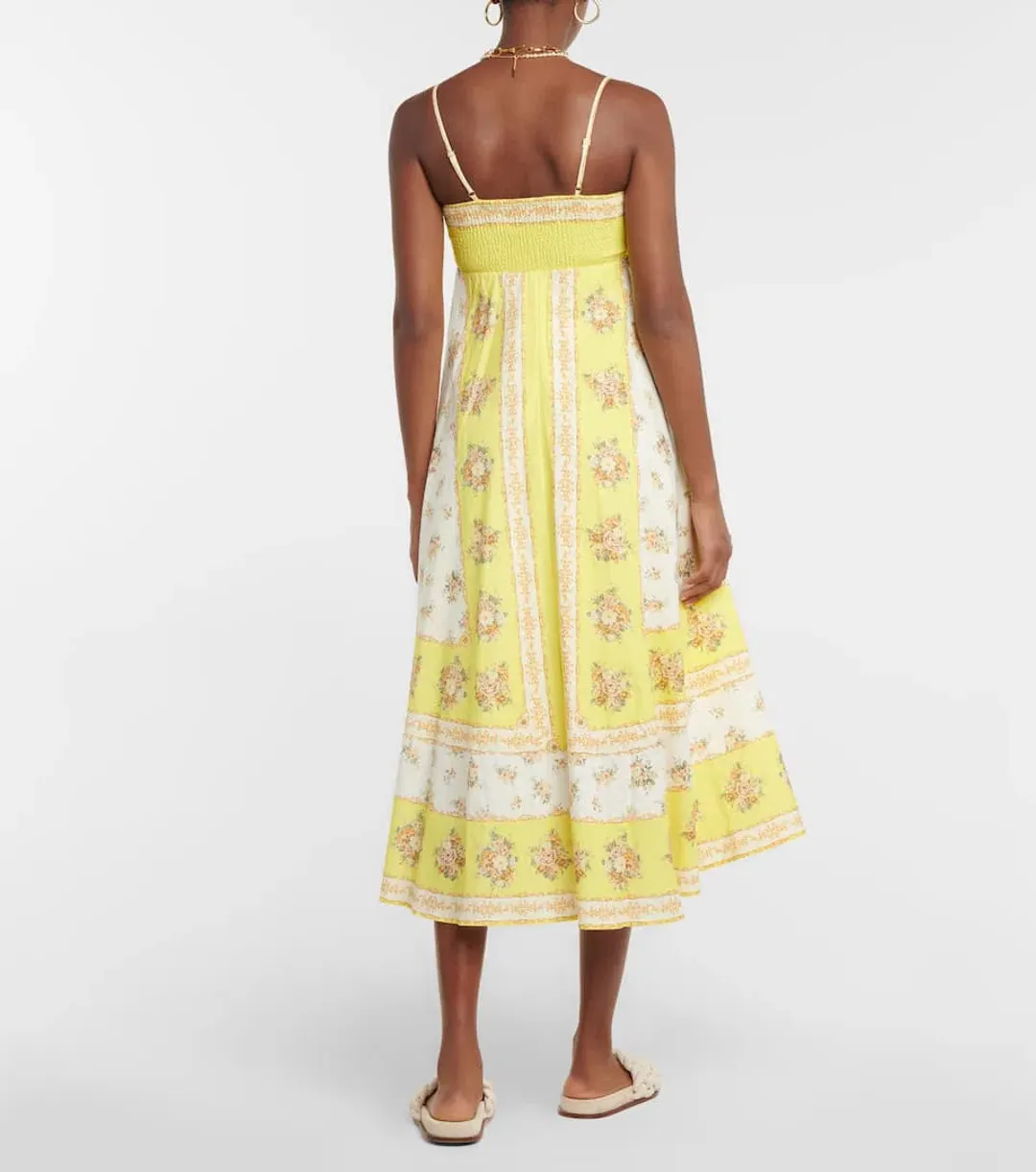 Alemais Catalina Midi Dress Yellow Size 8 for rent on The Volte - main image
