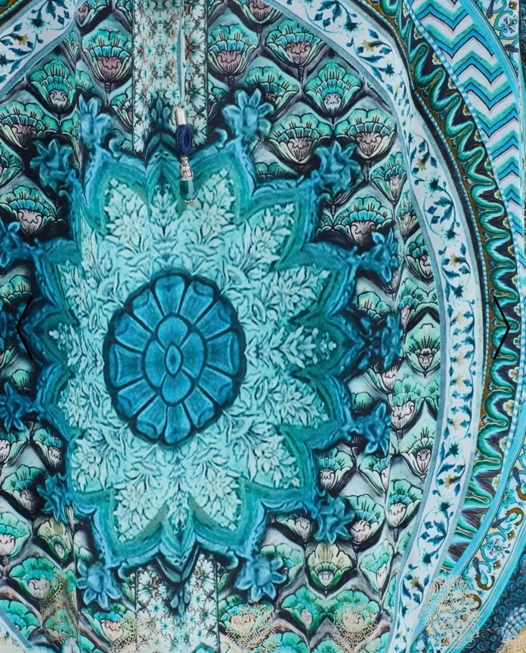 Camilla Drawstring Button Up Dress Turn On The Charm Print Size L for rent on The Volte - main image