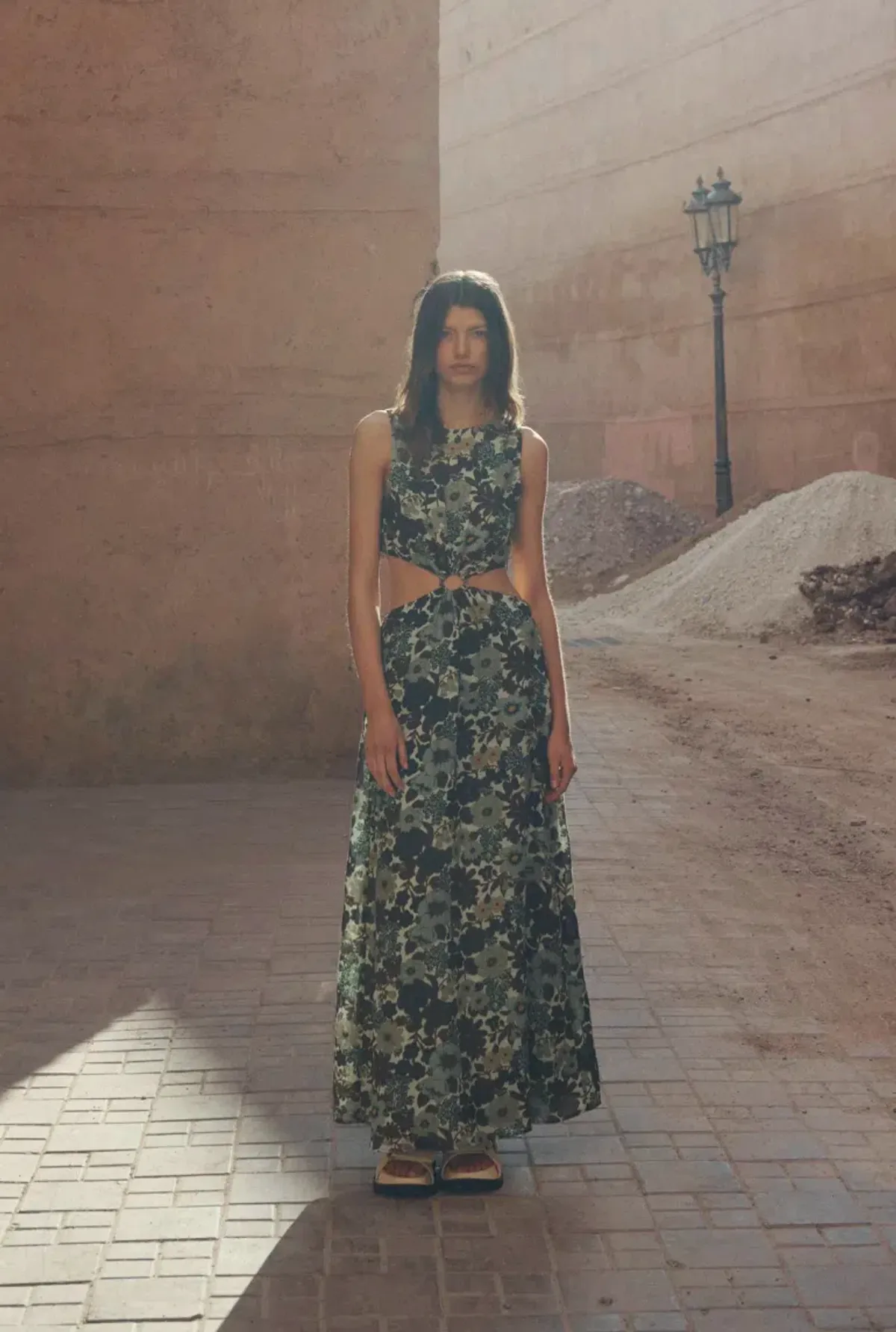 Sir the Label Constantine Cut Out Midi Dress Print Size AU 10 - Image 4