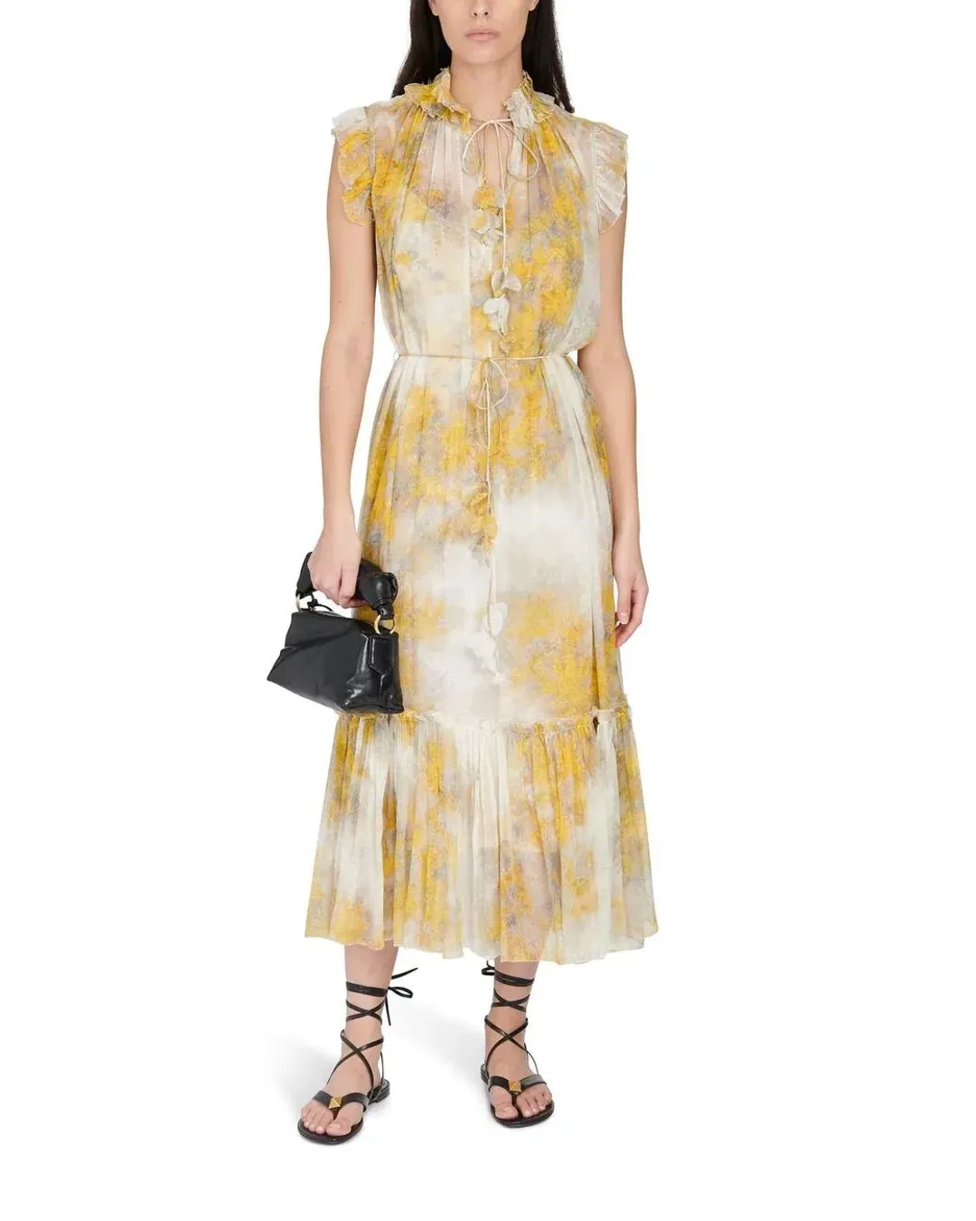 Zimmermann Botanica Wattle Midi Dress Print Size 0 for rent on The Volte - main image