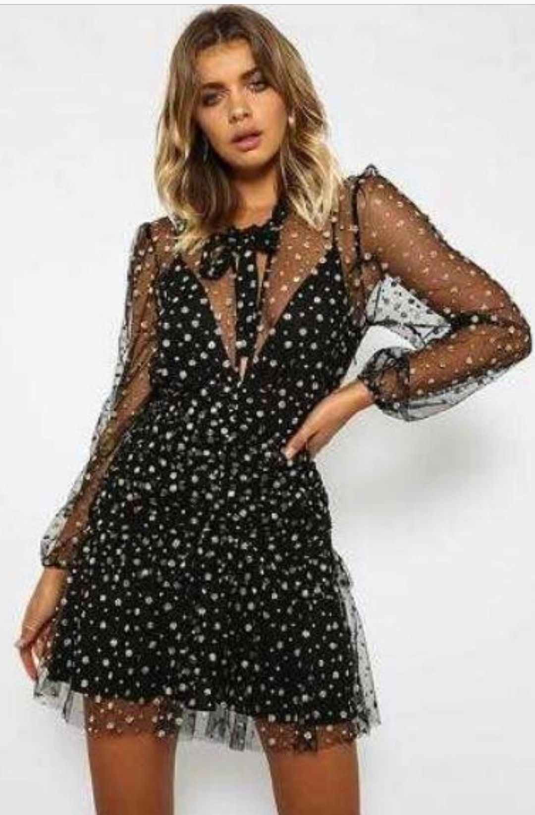 Talulah combinations mini black dress sz 10 for rent on The Volte - main image