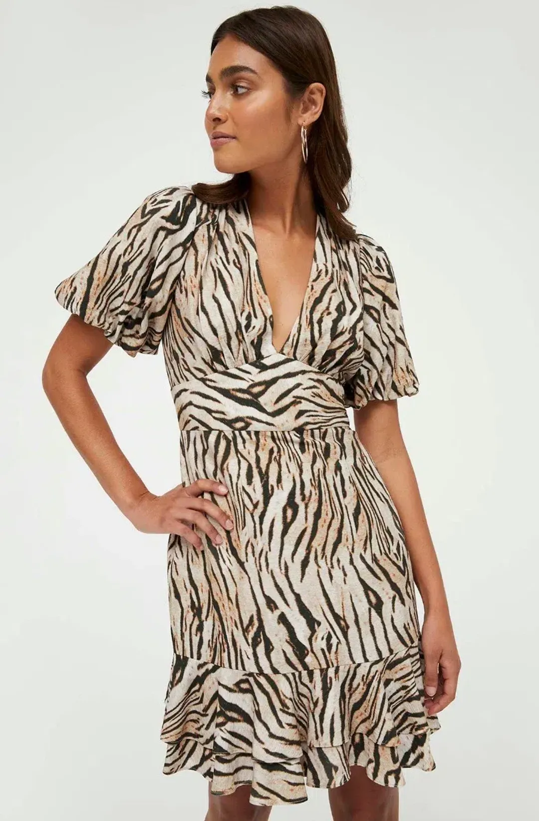 Sheike Landslide Dress Animal Print Size 16 for rent on The Volte - main image