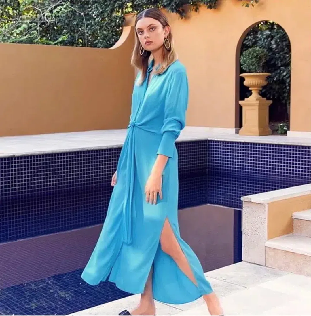 Sheike Paradiso Dress Blue Size 14 for rent on The Volte - main image