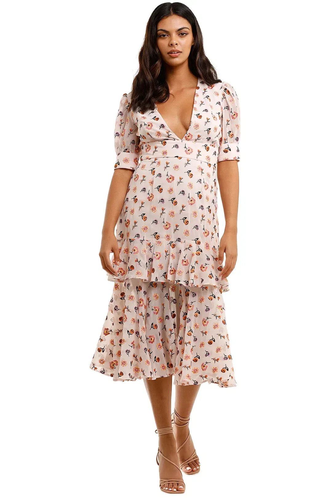 Talulah Follow You Midi Dress Floral Size XS / AU 6 for rent on The Volte - main image