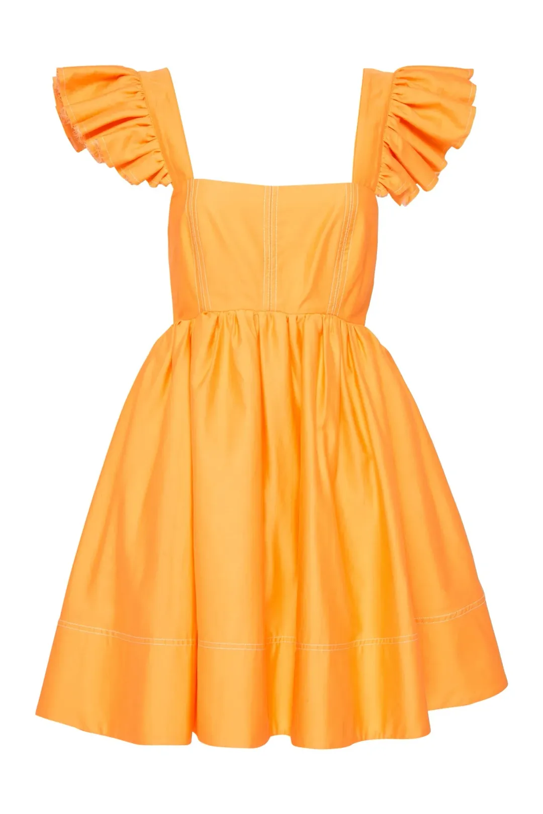 Aje Midsummer Mini Dress Mango Sorbet Size 6 for rent on The Volte - main image